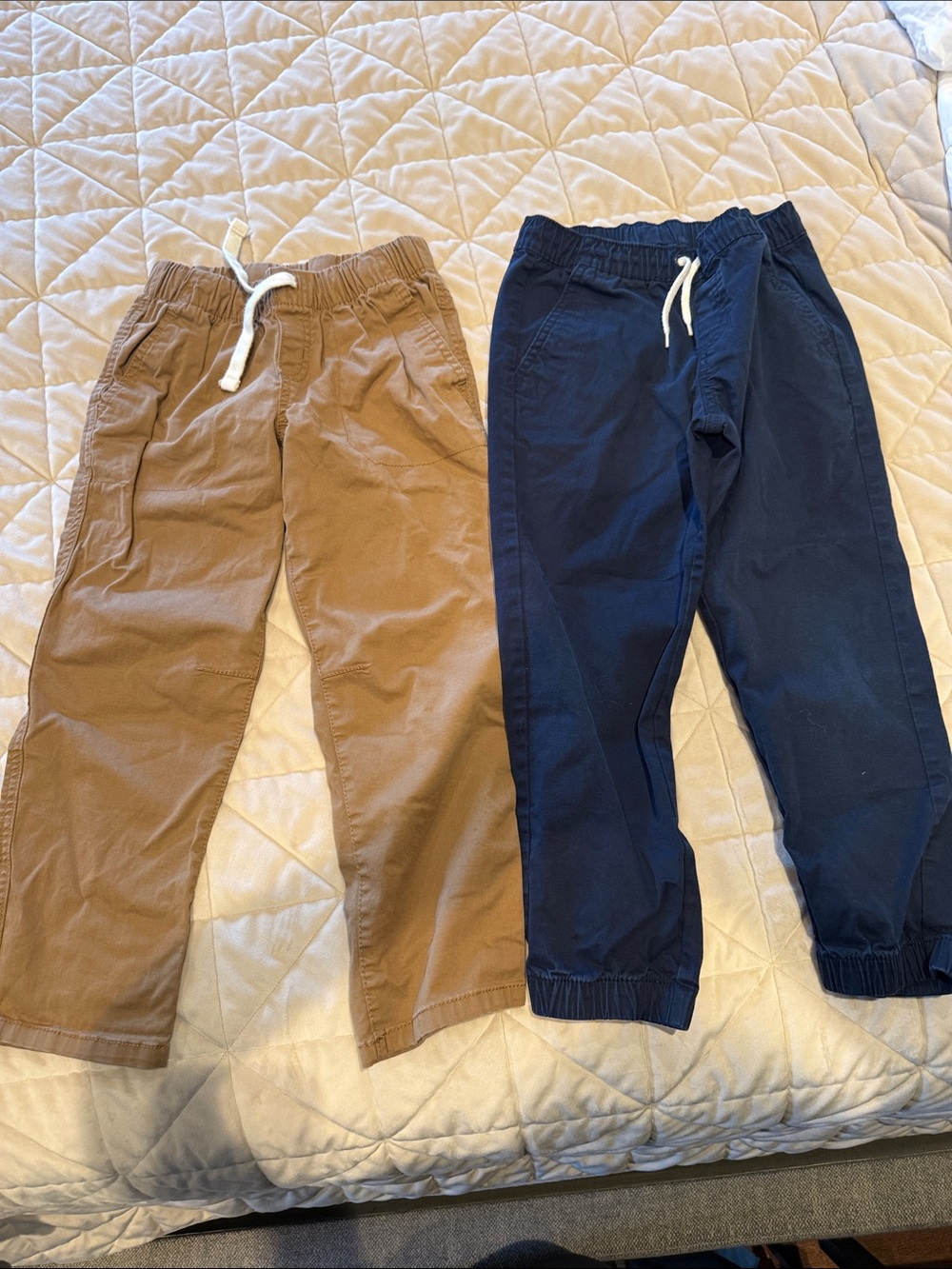 Cat & Jack Kids Elastic-Waist Pull-On Pants - Navy and Brown